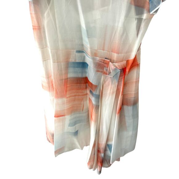 Hugo Boss Asymmetrical Difuna Silk Blend Collage Print Cocktail Dress Size 12 - Picture 4 of 8